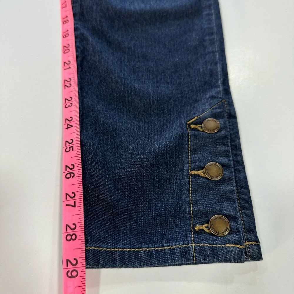 Michael Kors Jeans Skinny High Rise Ankle Button Dark Wash Denim Women’s Size 12